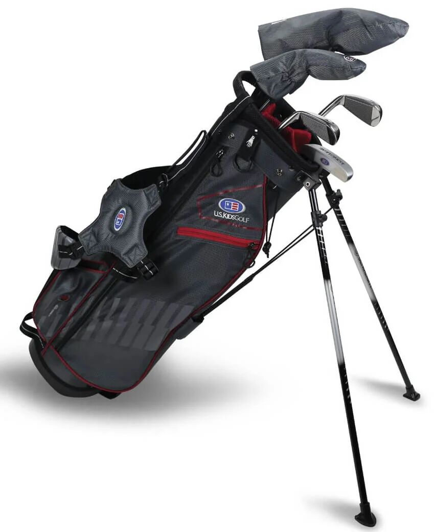 U. S. Kids Golf U.S. Kids UL60 5 Club Junior Golf Set - Grey/Maroon Bag - MAROON - LEFT