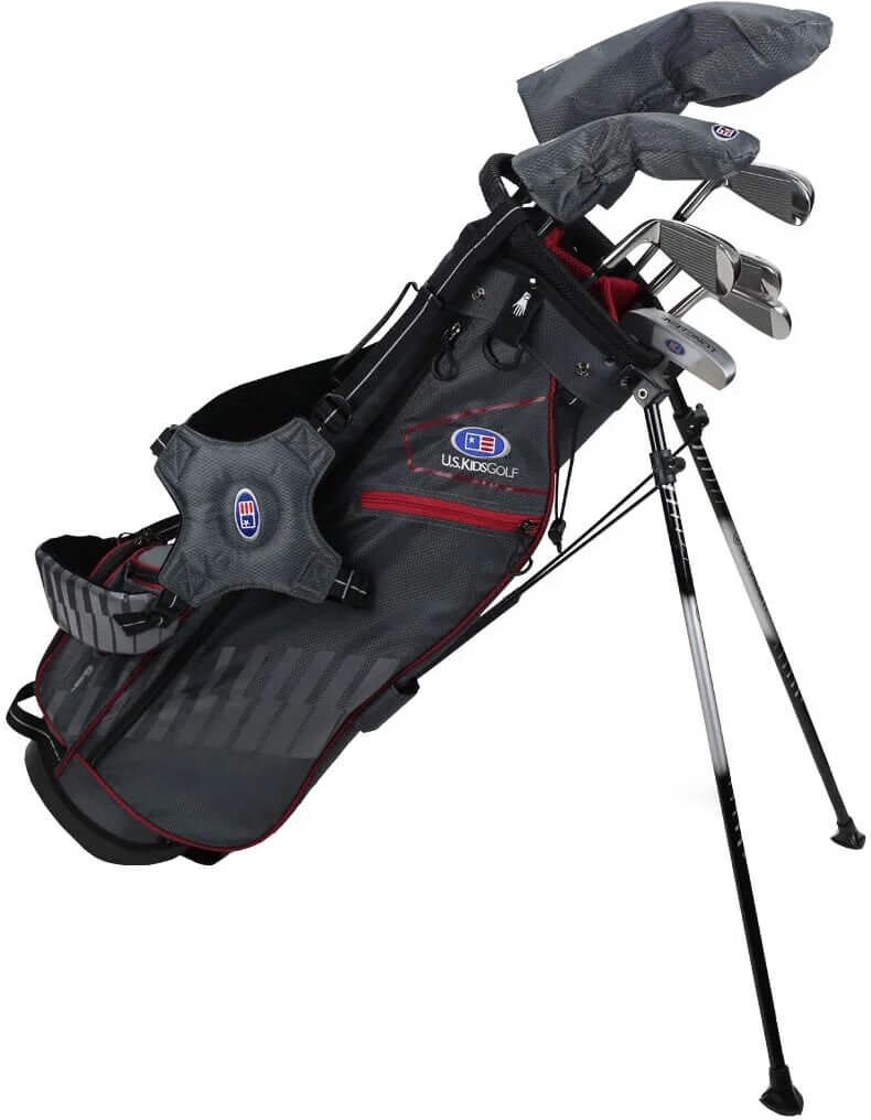 U. S. Kids Golf U.S. Kids UL60 7 Club Junior Golf Set - Grey/Maroon Bag - MAROON - LEFT