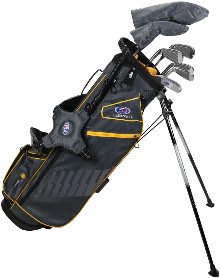 U. S. Kids Golf U.S. Kids UL63 7 Club Junior Golf Set - Grey/Gold Bag - GOLD - LEFT