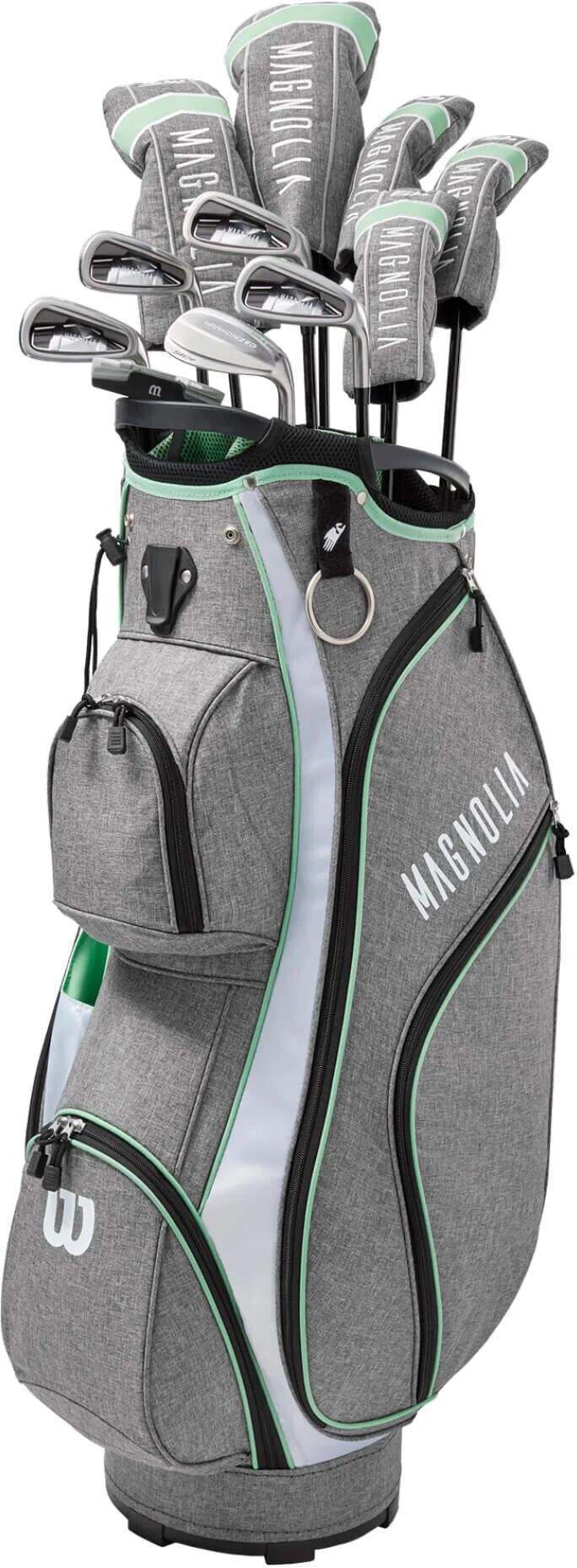 Wilson Womens Magnolia Complete Package Set - Cart Bag - Cart Bag - GRAY/MINT - RIGHT - WOMENS PETITE - Golf Clubs