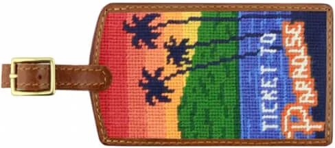 Smathers & Branson Needlepoint Luggage Tag