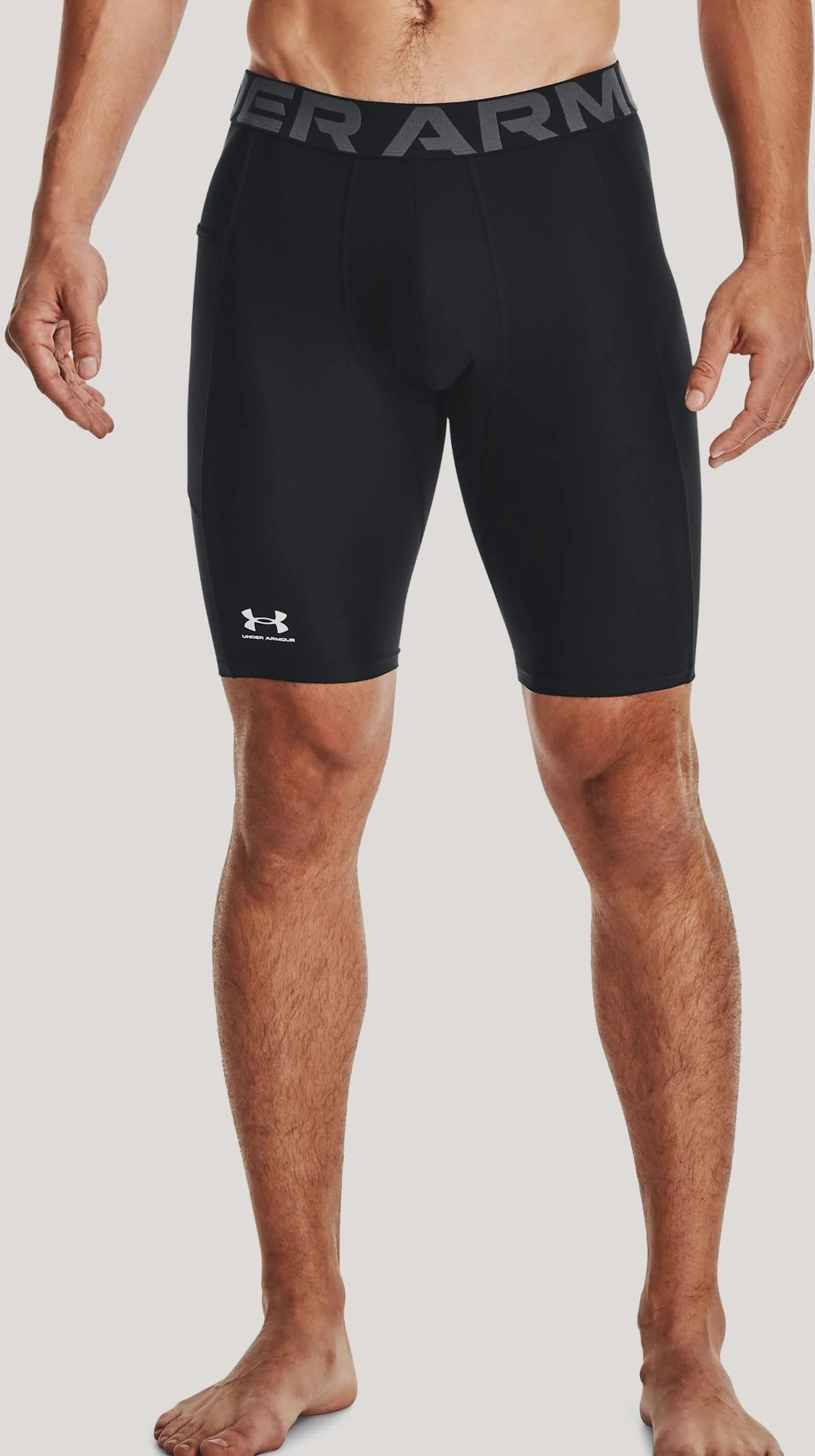 Under Armour HeatGear Pocket Long Shorts  - Black - Size: SM