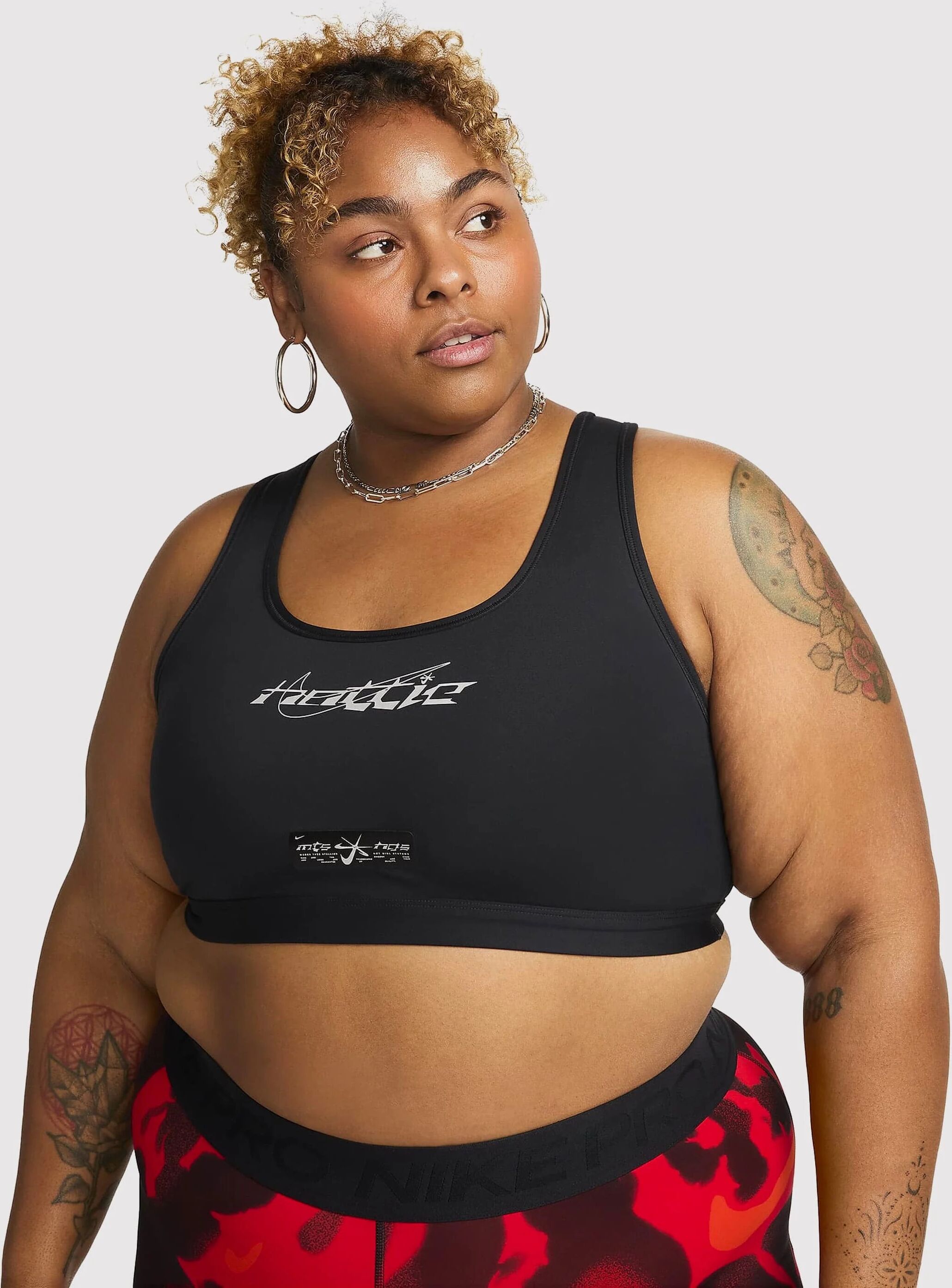 Nike Megan Thee Stallion Sports Bra (Plus Size)  - Black - Size: 2X