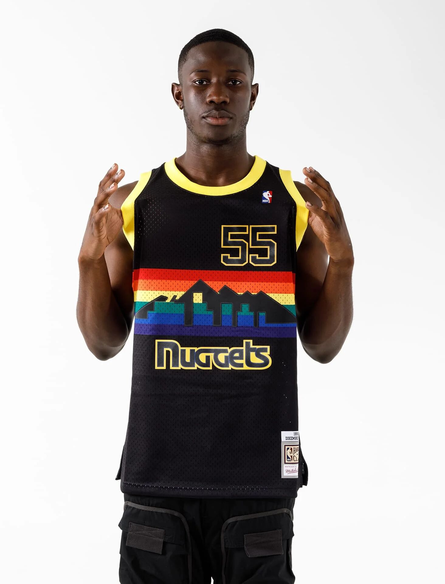 Mitchell & Ness NBA DENVER NUGGERS DIKEMBE MUTOMBO 91-92 RELOAD SWINGMAN JERSEY  - Black - Size: LG