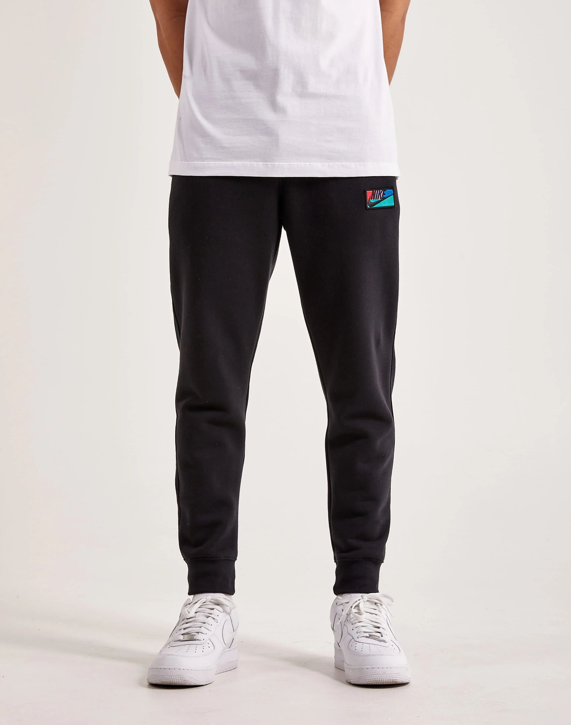 Nike Club Fleece Patch Joggers  - Black - Size: SM