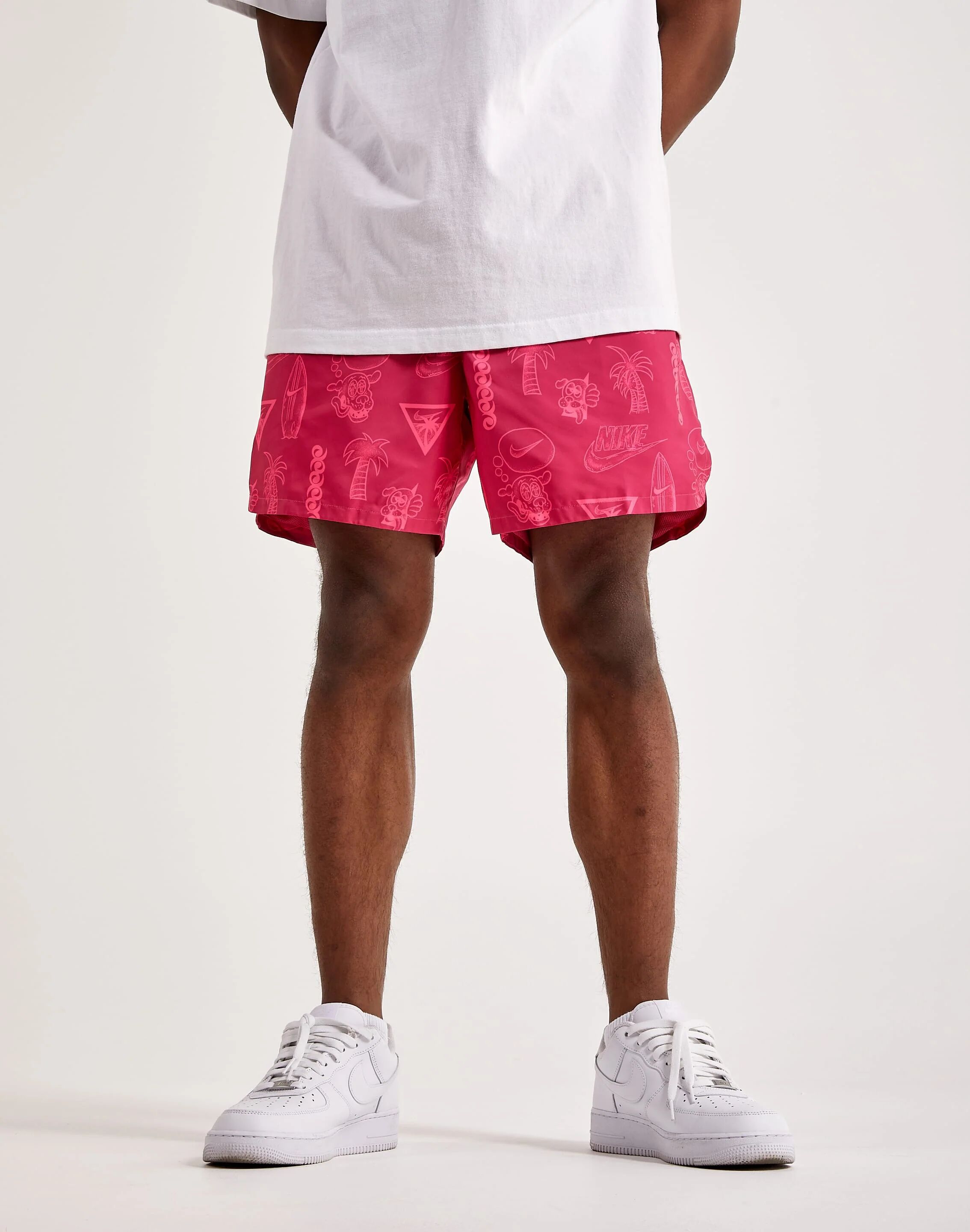 Nike Woven Beach Flow Shorts  - Black,Pink - Size: LG