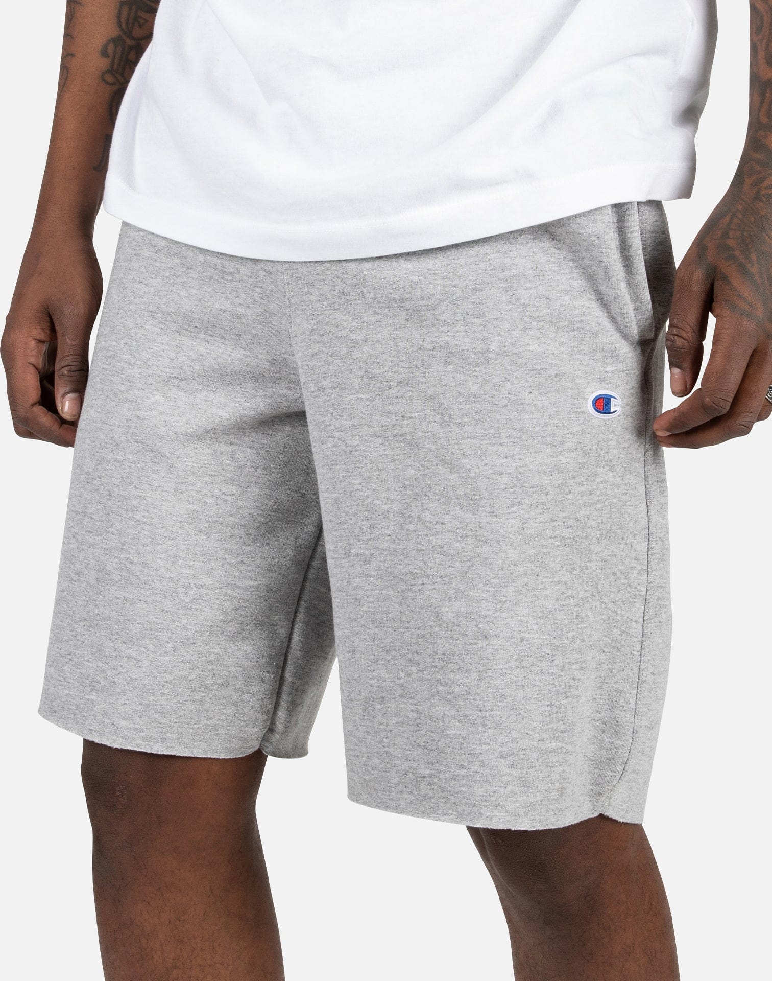 Champion POWERBLEND FLEECE SHORTS  - Grey - Size: LG