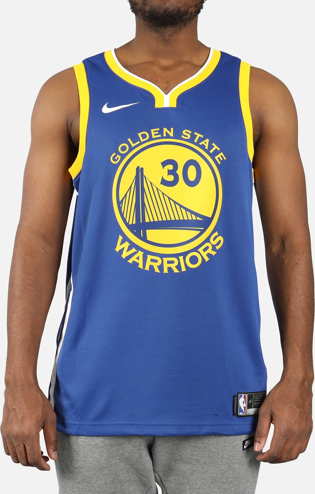 Nike NBA GOLDEN STATE WARRIORS STEPH CURRY SWINGMAN JERSEY  - Blue - Size: LG