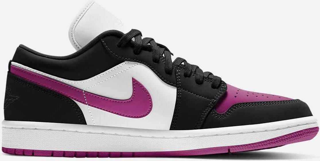 Jordan WMNS AIR JORDAN 1 LOW  - Black,Purple - Size: 7