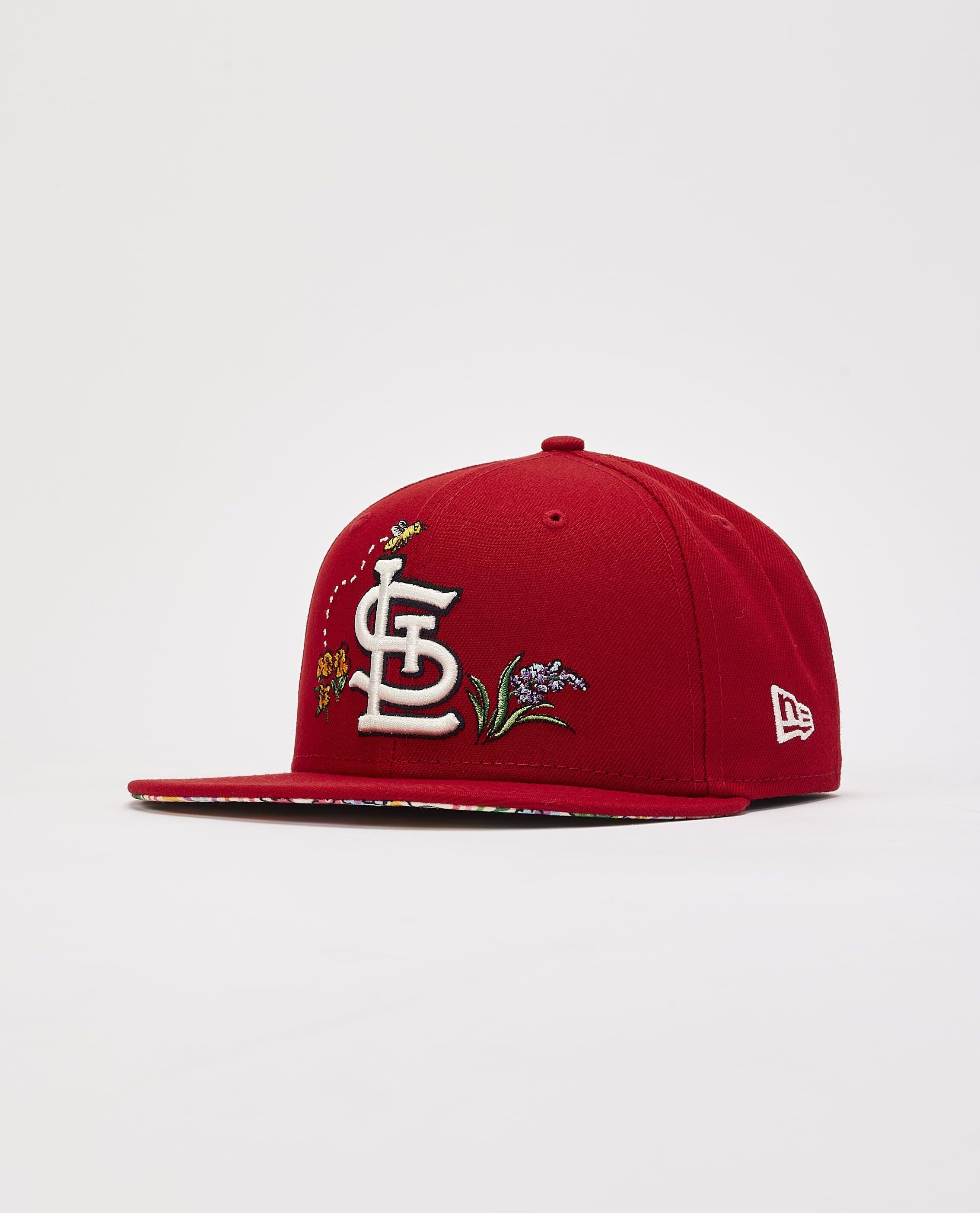 New Era St. Louis Cardinals Floral 59Fifty Fitted Hat  - Red - Size: 7 3/8