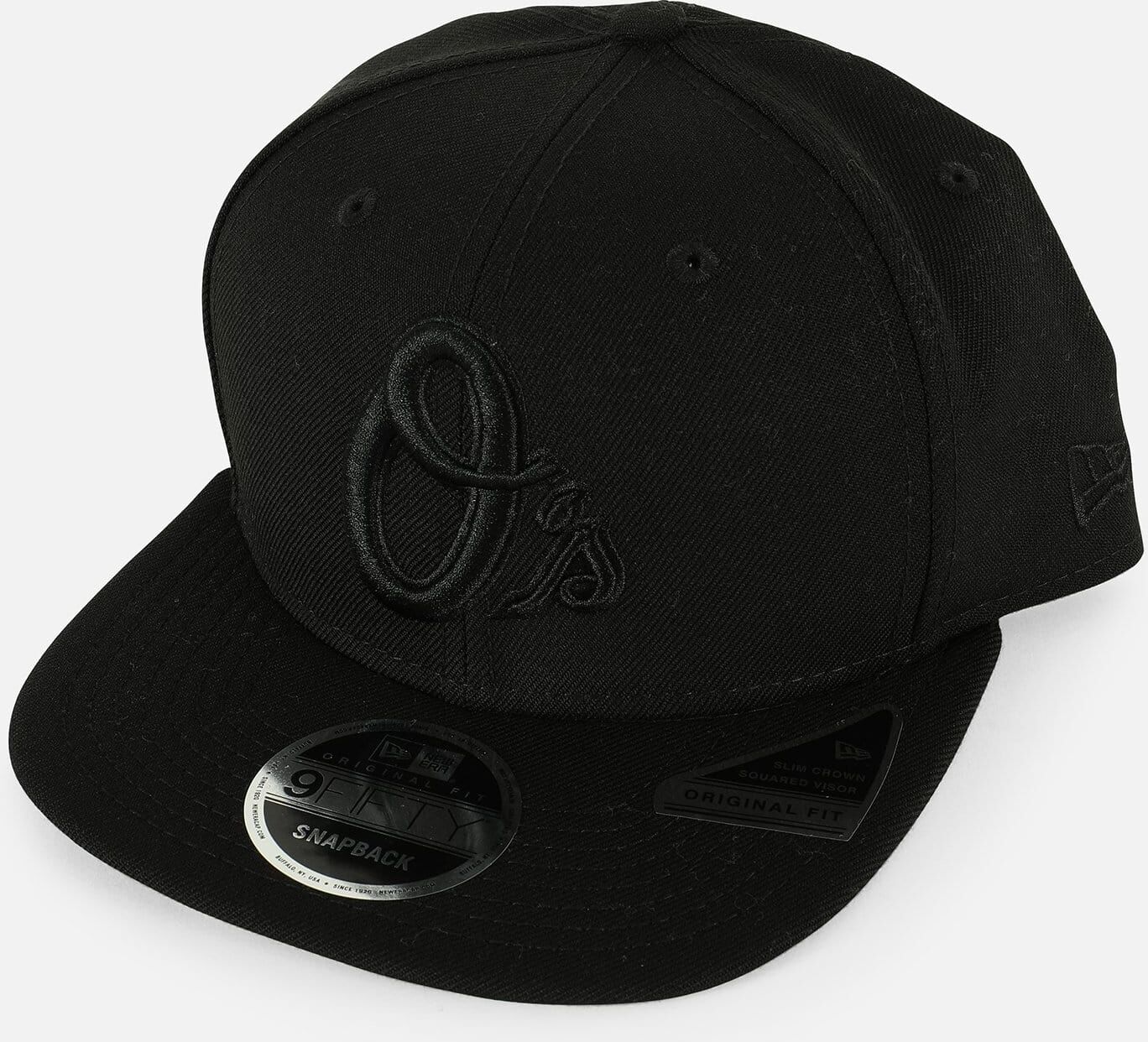 New Era MLB BALTIMORE ORIOLES BLACKOUT DTLR VILLA EXCLUSIVE SNAPBACK HAT  - Black - Size: 1 SIZE