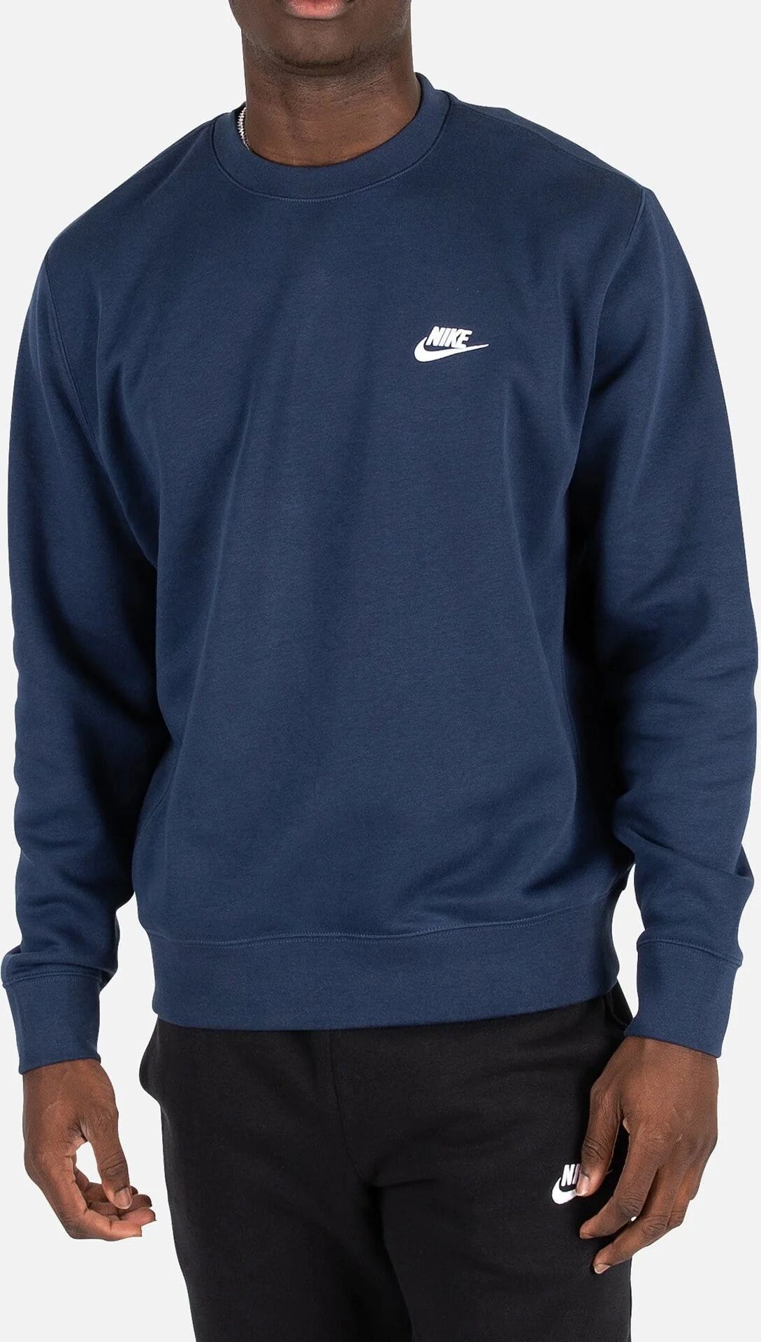 Nike Nsw Club Fleece Crew Sweatshirt  - Blue - Size: LG