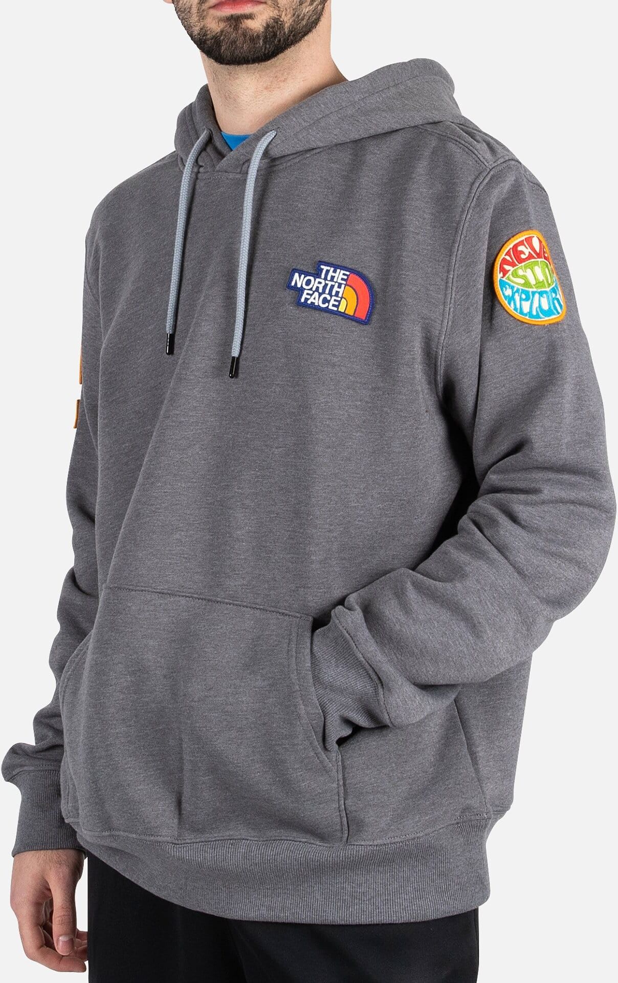 The North Face NOVELTY PATCH HOODIE  - Grey - Size: LG