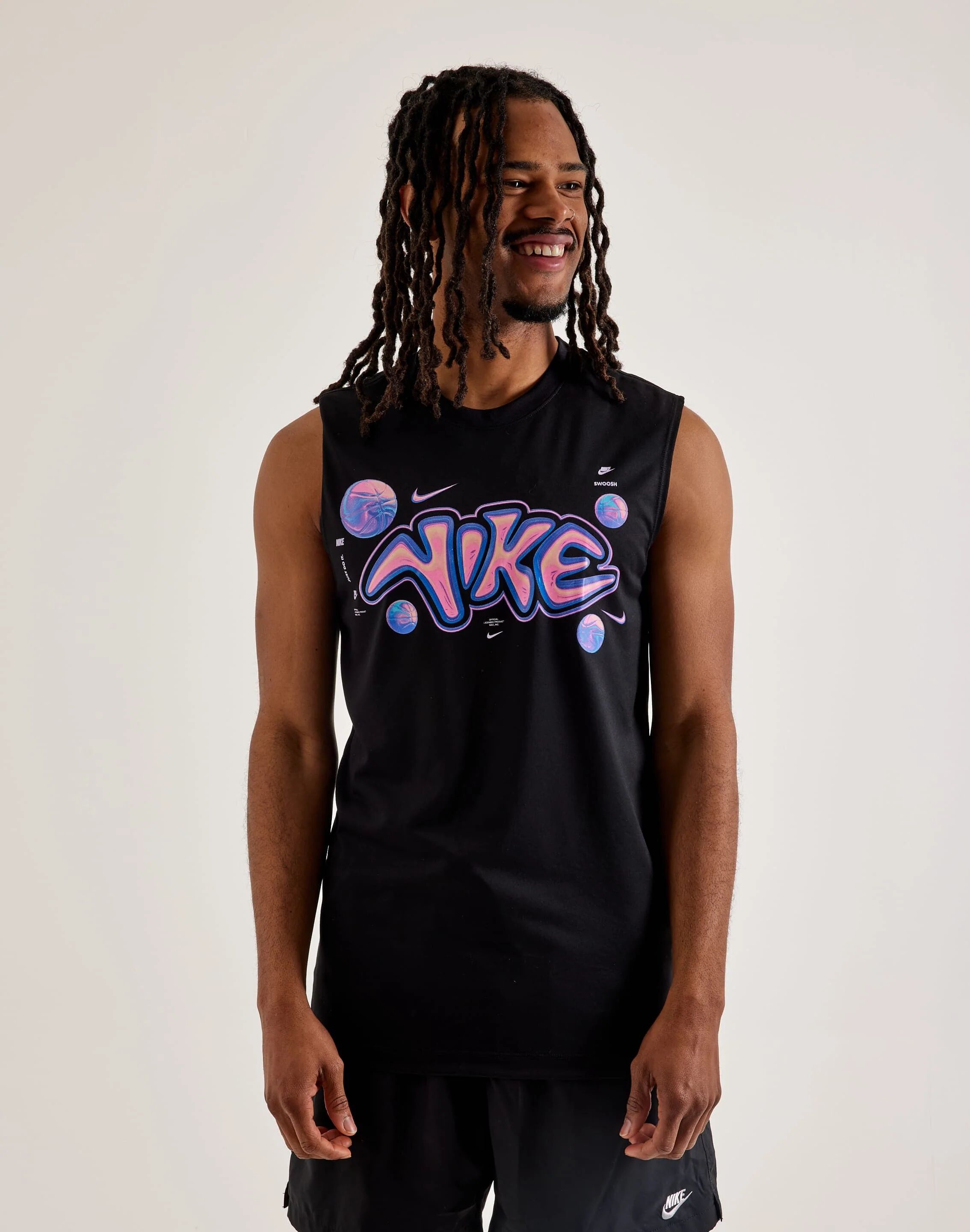 Nike Dri-FIT Sleeveless Basketball Tee  - Black - Size: SM