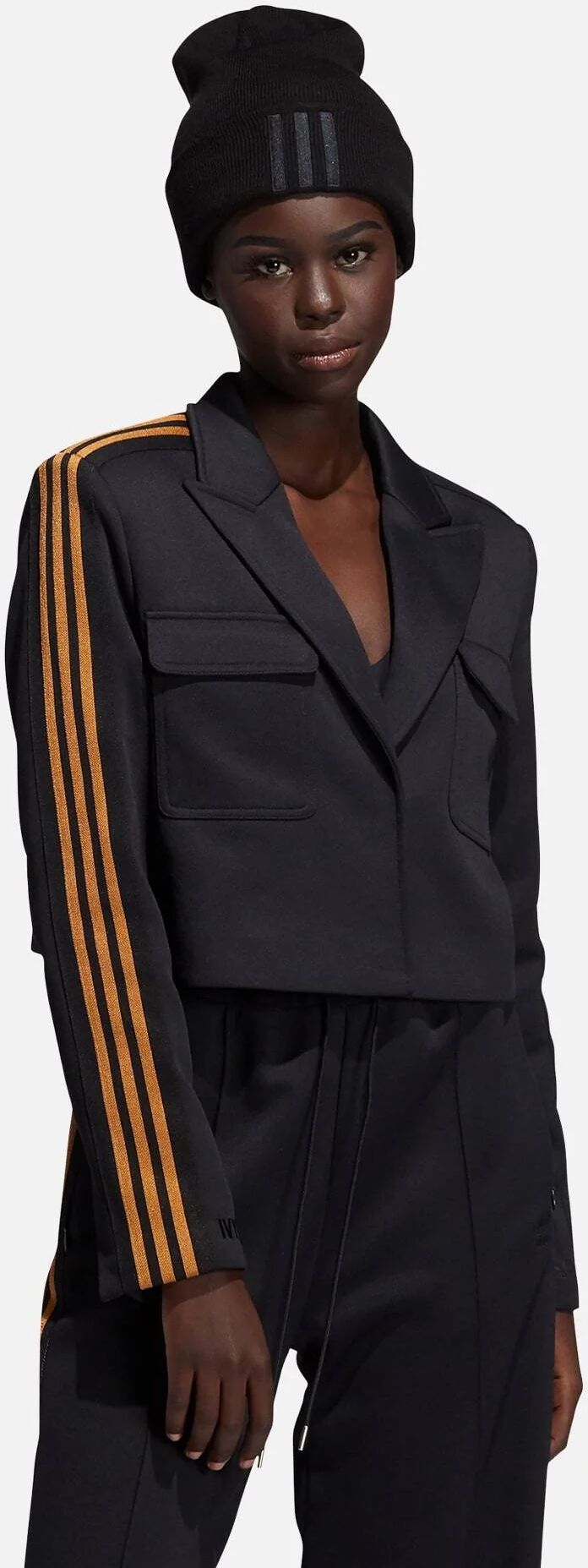 Adidas IVY PARK CROP SUIT JACKET  - Black - Size: LG