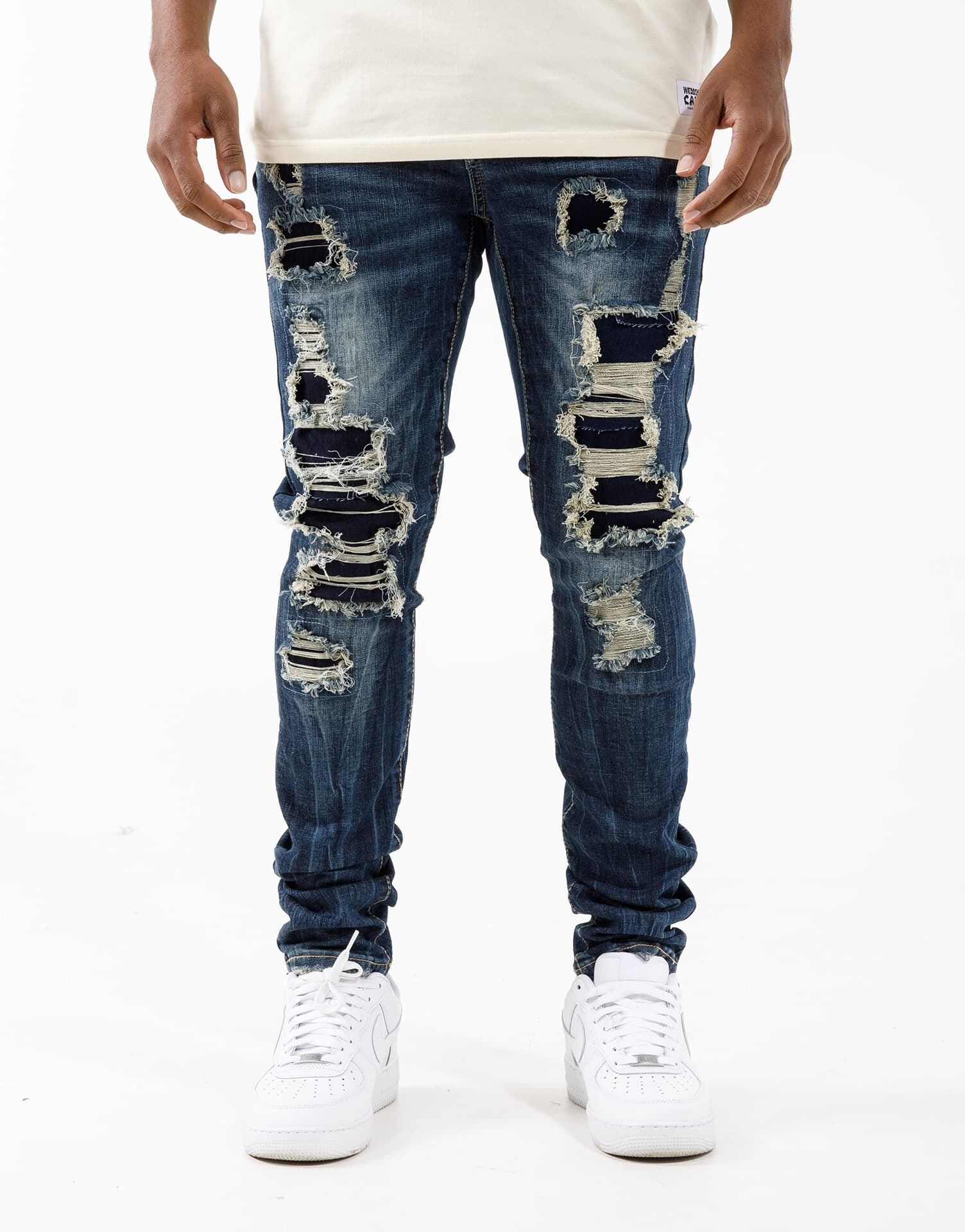 United Cotes Industrial Indigo Jeans  - Blue - Size: 32