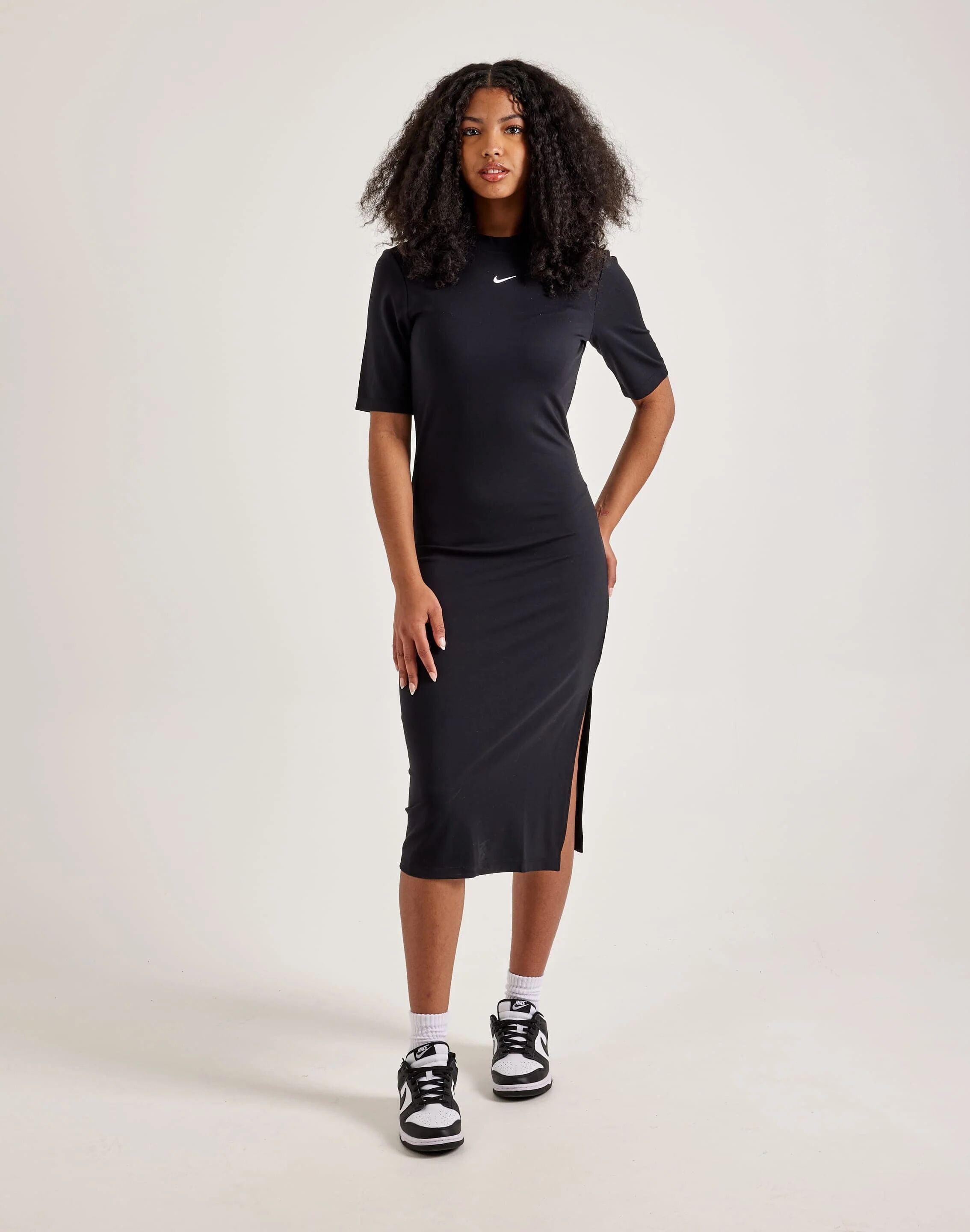 Nike Essential Tight Midi Dress  - Black - Size: XLG