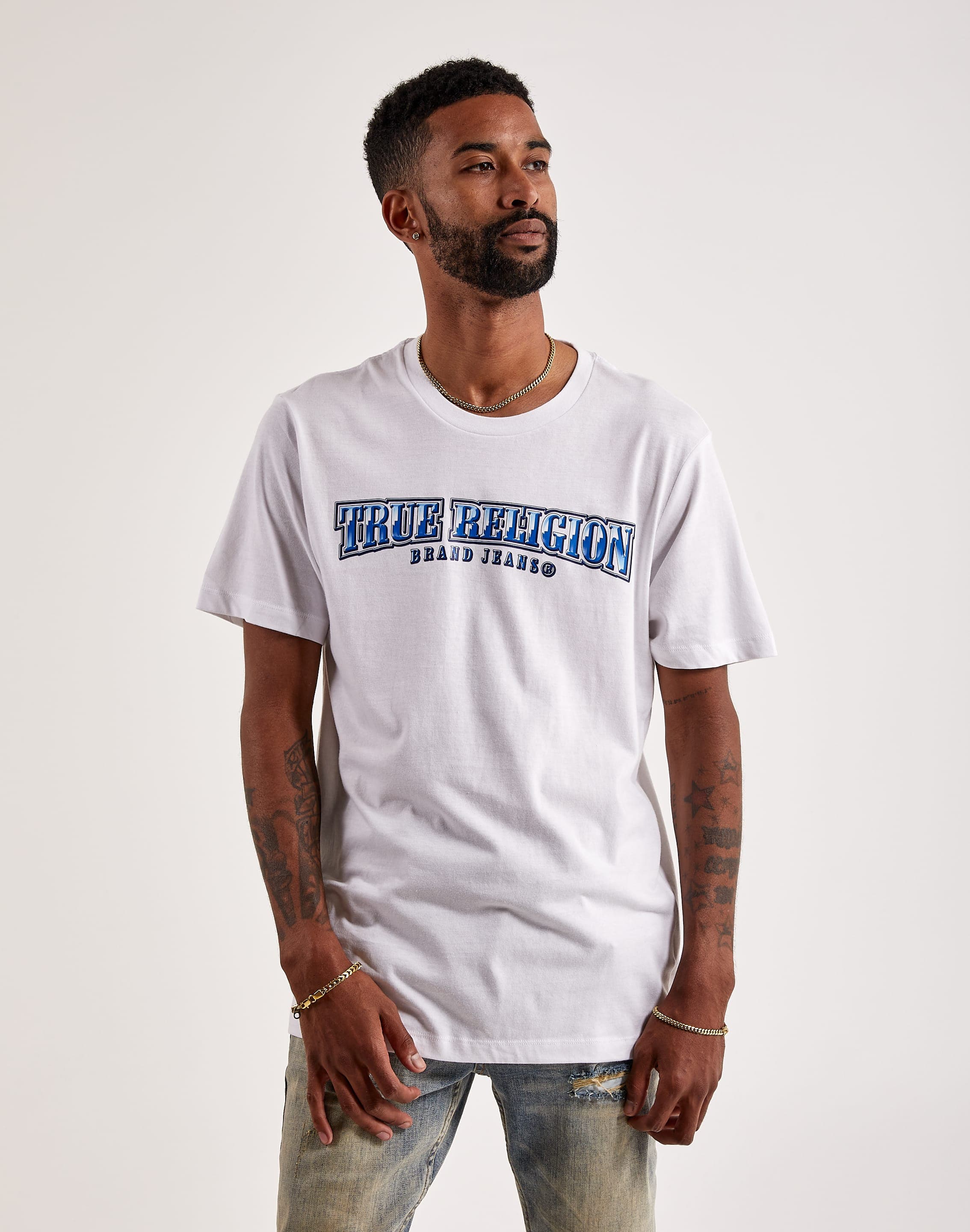 True Religion Chrome Arch Tee  - White - Size: 2XLG