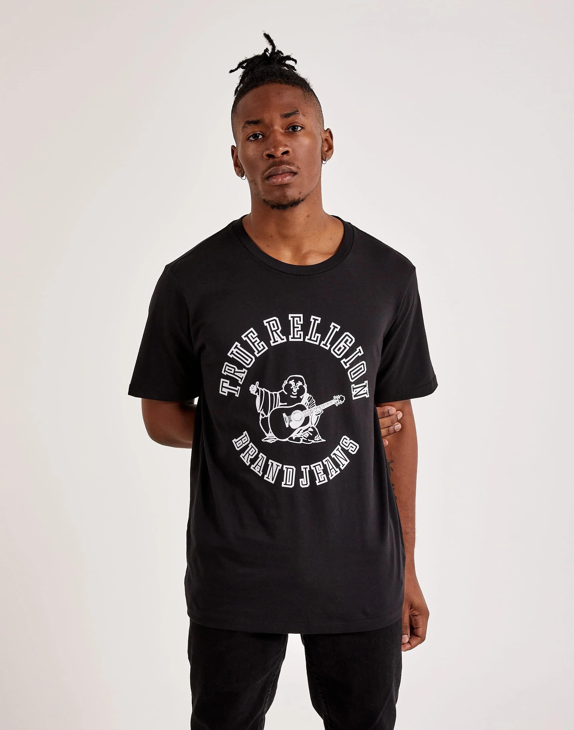 True Religion Logo Tee  - Black - Size: 2XLG