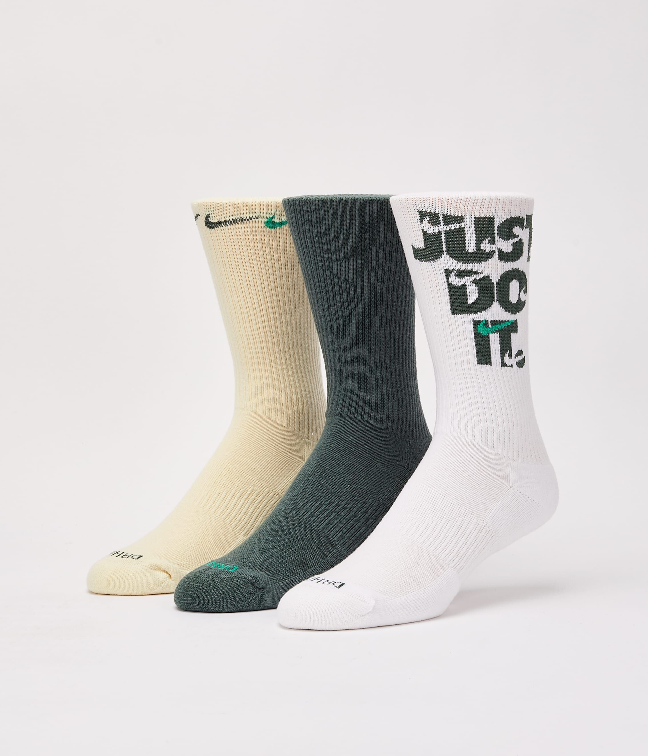 Nike Everyday Plus Cushioned Crew Socks 3-Pack  - Multi - Size: LG