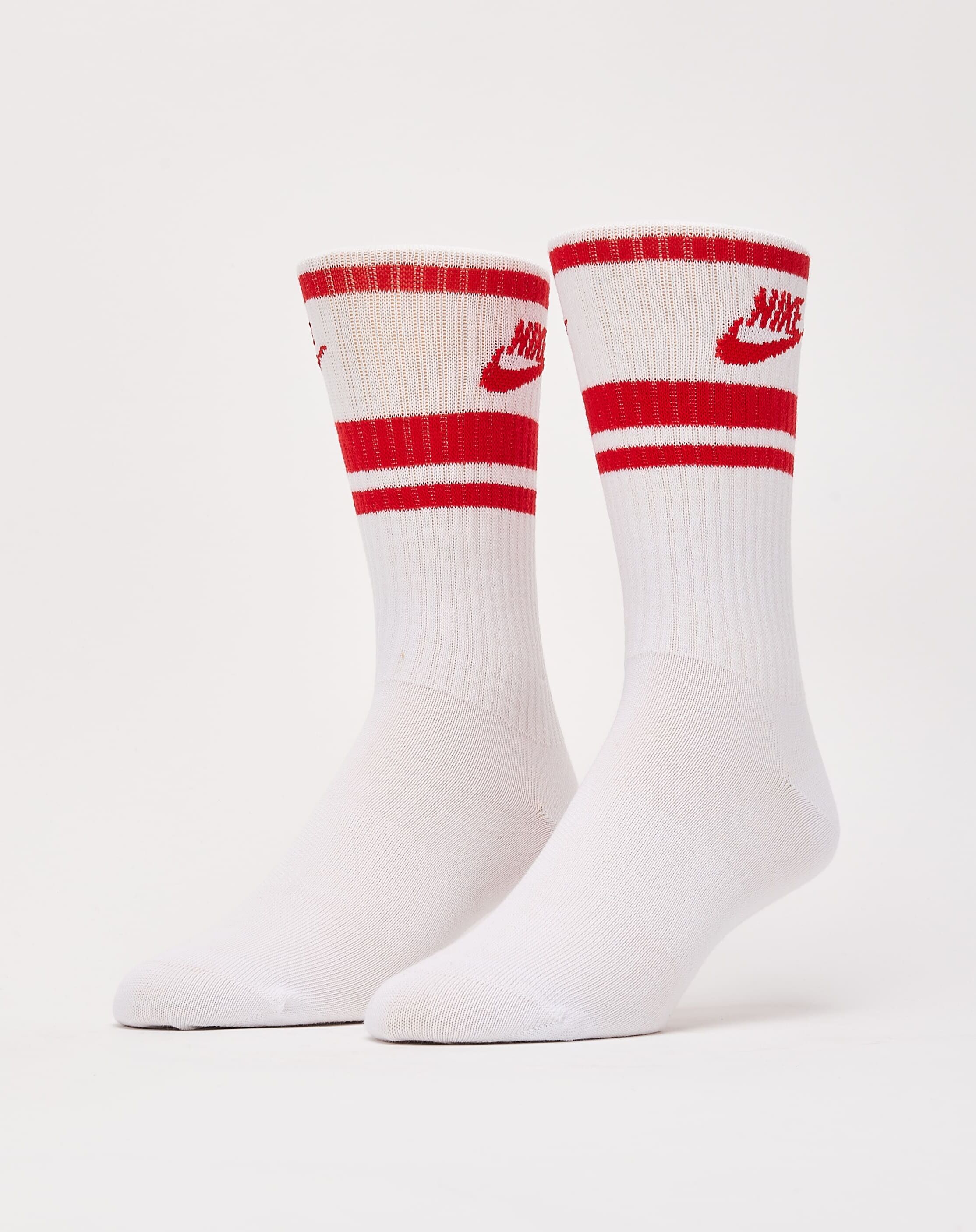 Nike Everyday Essential Crew Socks 3-Pack  - Red,White - Size: LG