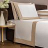 Frette Bold Sheet Set  Size: California King-  Milk/Savage Beige