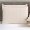 Frette Lunar Pillowcase  Size: King-  Heather Beige/Milk