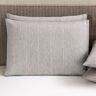 Frette Lunar Pillowcase  Size: King-  Heather Grey/Beige