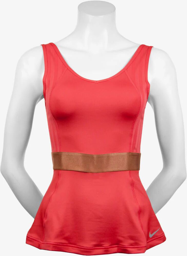 Nike Novelty Tank Summer 2014 Women's Tennis Apparel Geranium/Geranium/Metallic Red Bronze/Matte Silver