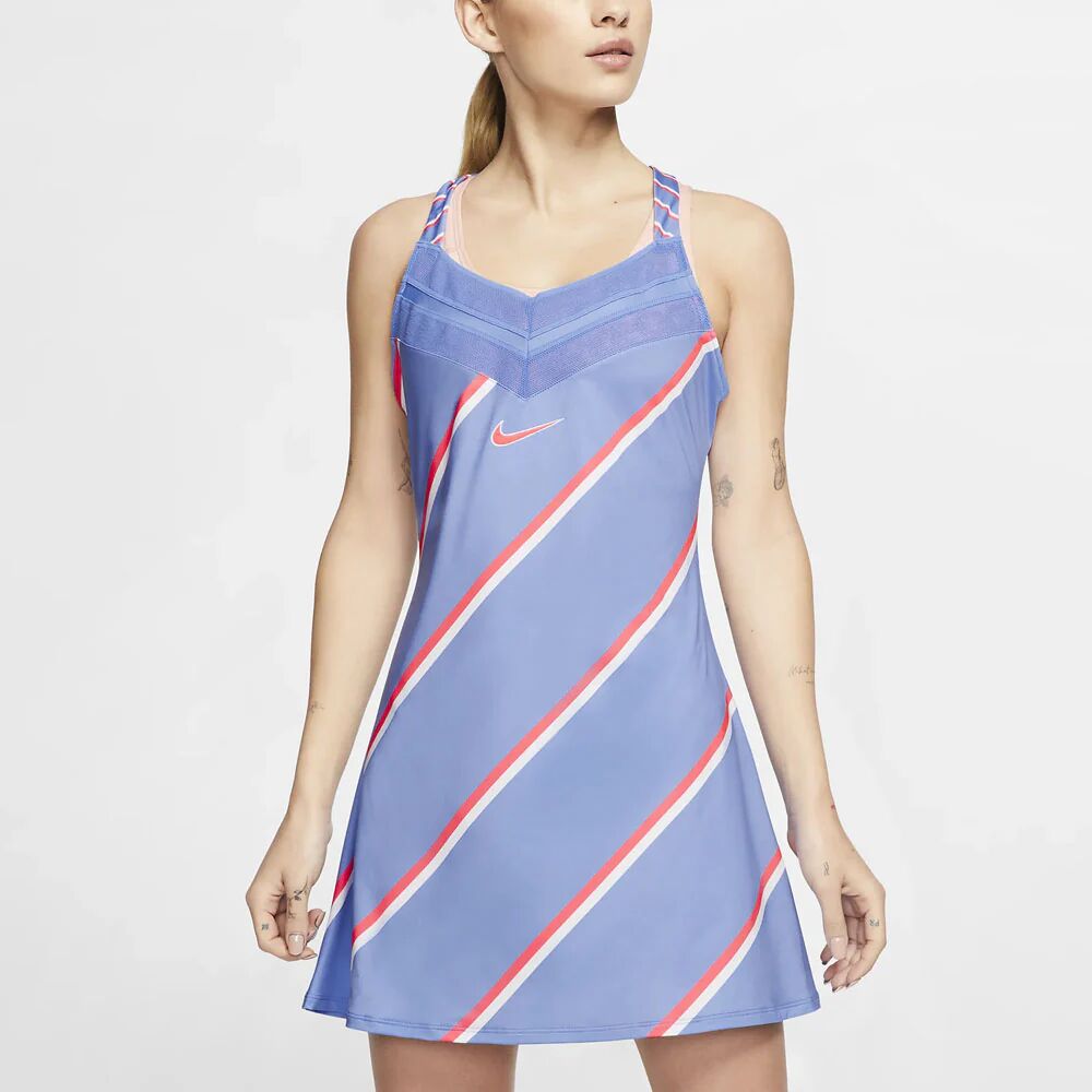 Nike Paris Summer Dress Women's Tennis Apparel Royal Pulse/Laser Crimson