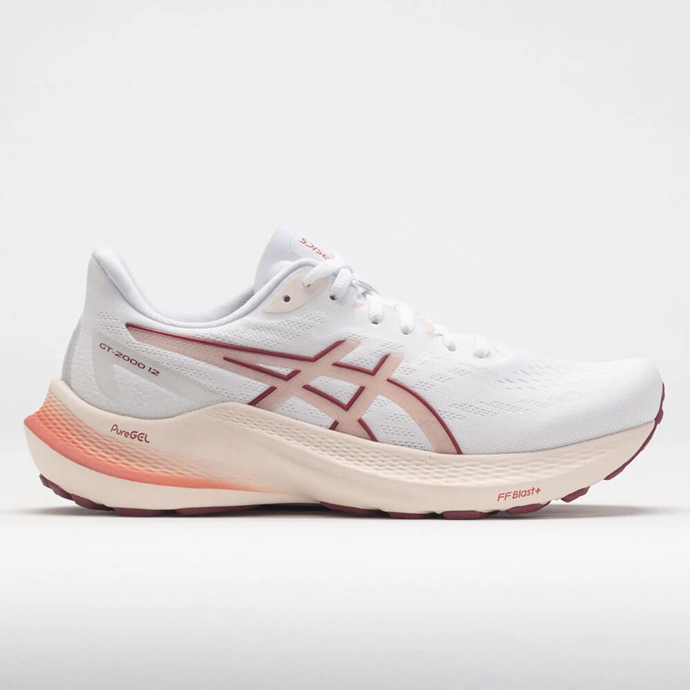 ASICS GT-2000 12 Women's Running Shoes White/Light Garnet