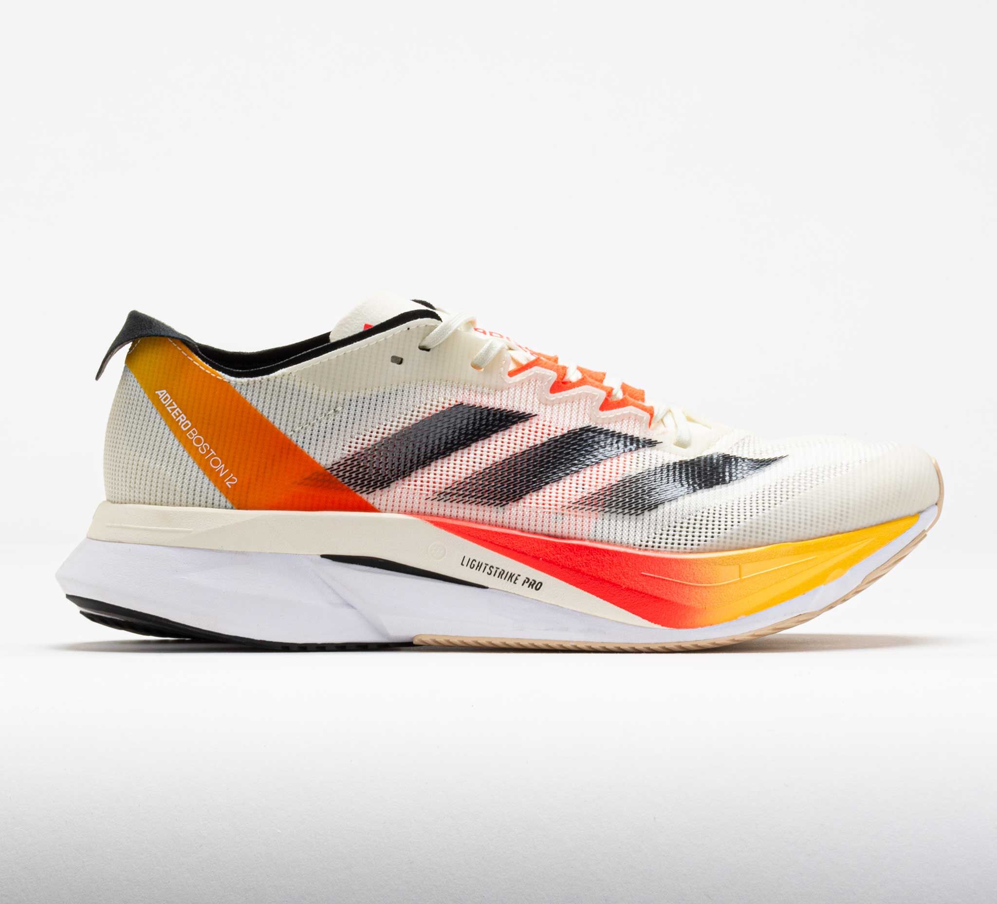 adidas adizero Boston 12 Men's Running Shoes Ivory/Core Black/Solar Red