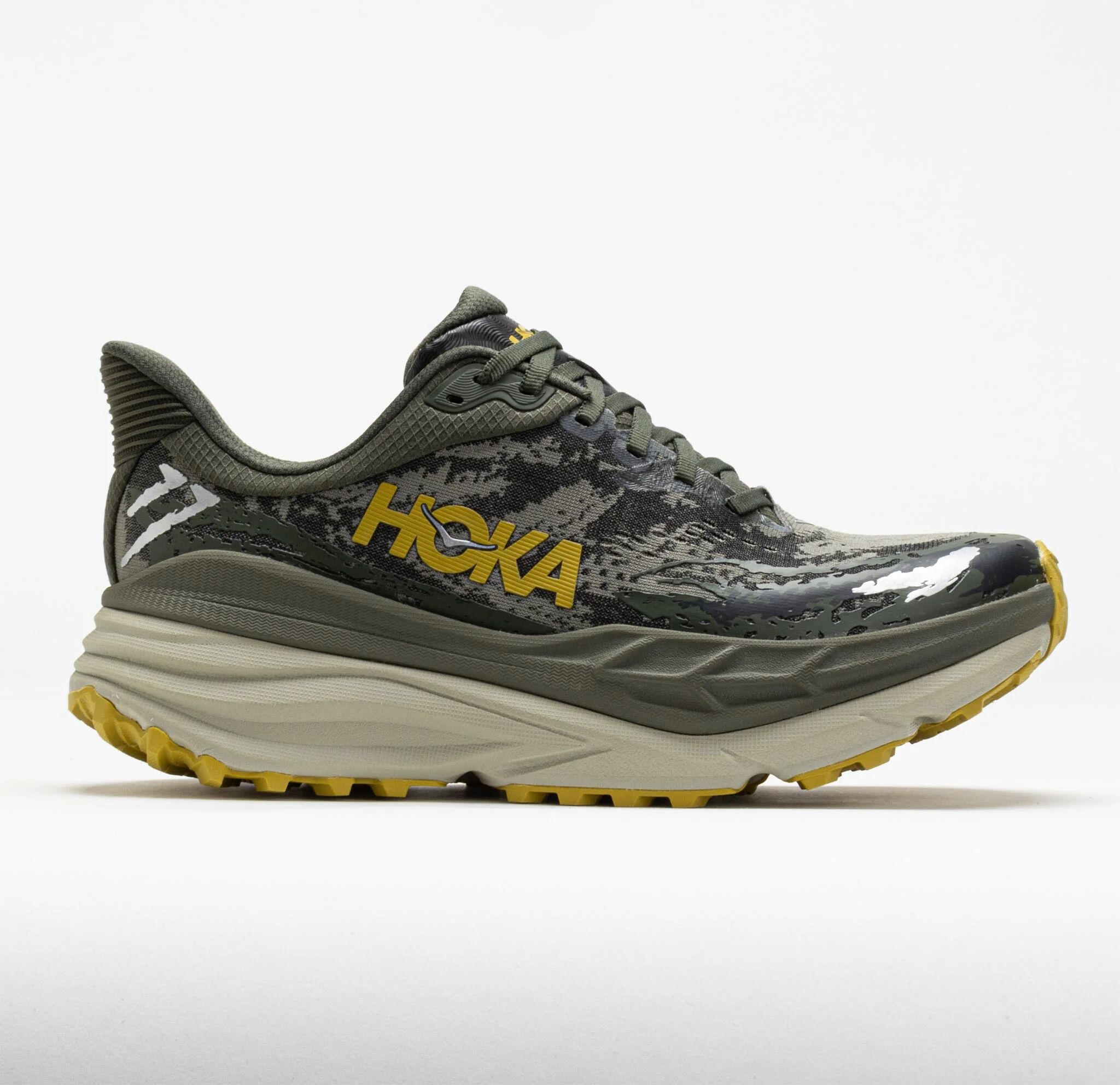 HOKA Stinson ATR 7 Men's Trail Running Shoes Olive Haze/Forest Cover