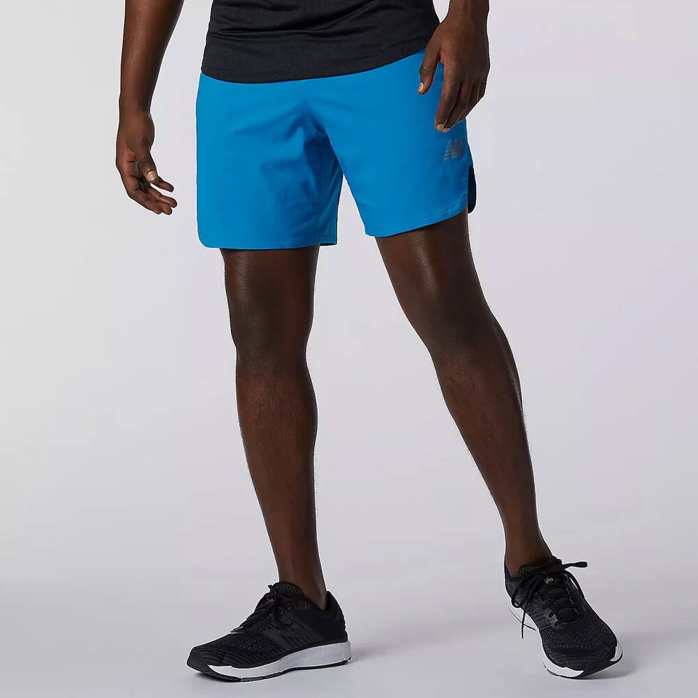 New Balance Q Speed Fuel 7" Shorts Men's Running Apparel Wave Blue