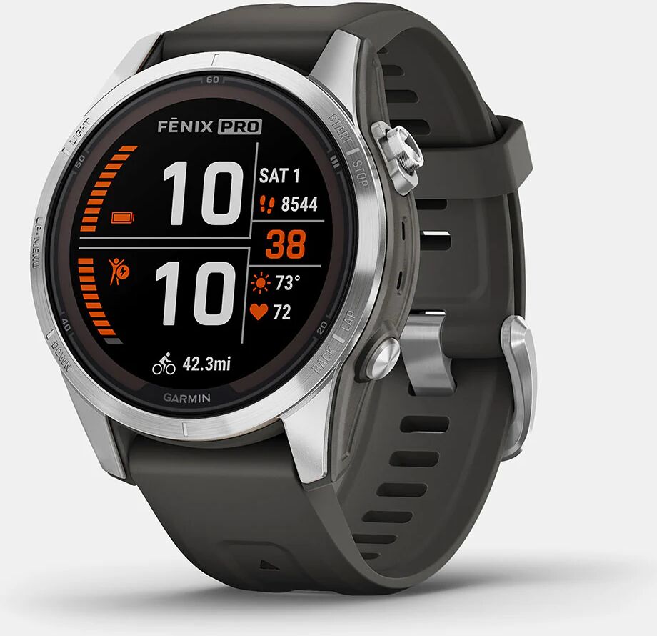 Garmin fenix 7s Pro Solar Edition GPS Watch GPS Watches Silver with Graphite Band