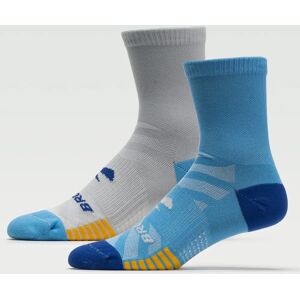 Brooks Ghost Lite Crew Sock 2-Pack Socks Blue Peacoat & Light Grey/Blue