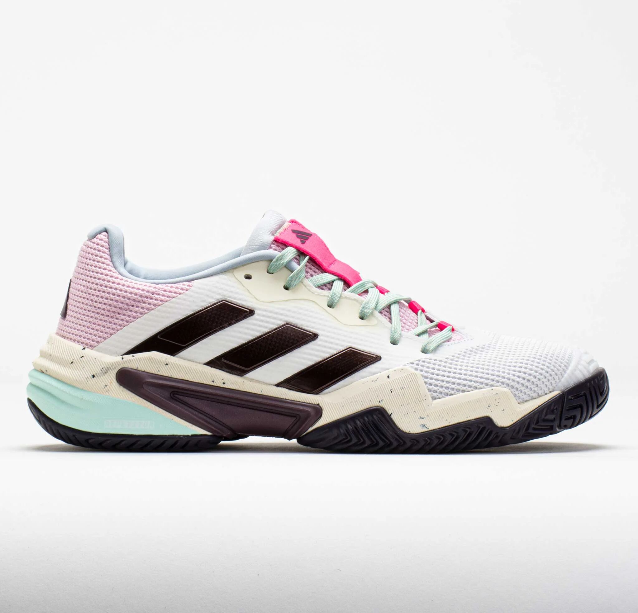 adidas Barricade 13 Men's Tennis Shoes Crystal White/Aurora Metallic/Semi-Green