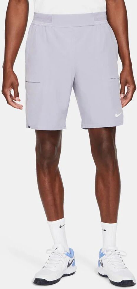 Nike Advantage 9" Shorts Spring 2021 Men's Tennis Apparel Indigo Haze/White