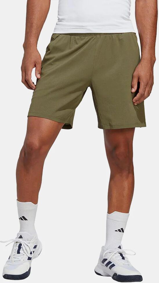 adidas Gameset Ergo 9" Short 2023 Men's Tennis Apparel Olive Strata/Wonder Taupe