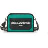 Karl Lagerfeld Paris   Women's Maybelle Logo Satchel   Green/Black  - Green/Black