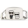 Karl Lagerfeld Paris   Women's Maybelle Round Head Duo Camera Crossbody Bag   Winter White  - Winter White