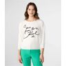 Karl Lagerfeld Paris   Women's Love From Paris Sweater   Soft White/Black   Size Large  - Soft White/Black - Size: Large