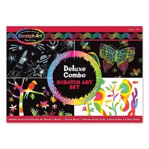 Melissa & Doug Scratch Art Magic Deluxe Kit, Multicolor