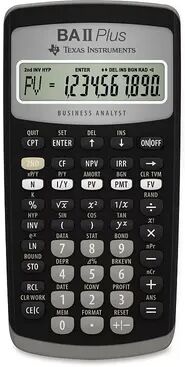 Texas Instruments TI-BA II Plus Calculator, Multicolor