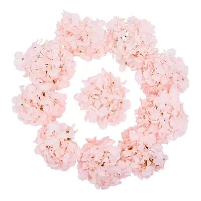 Bright Creations 10 Pack Pink Artificial Hydrangea Flowers with Stems for Wedding, Table Centerpiece, Bouquet (13 in), Med Pink