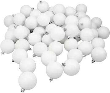 Northlight 60ct Winter White Shatterproof Christmas Ball Ornaments