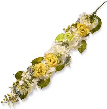 National Tree Company Artificial Spring Flowers Garland, Yellow