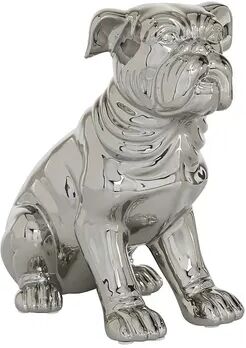 Stella & Eve Silver Ceramic Sitting Dog Sculpture Table Decor, Multicolor