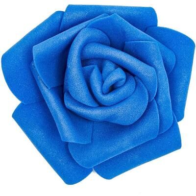 Bright Creations Artificial Roses Flowers Heads for Decorations (Navy Blue, 100 Pack), Brt Blue