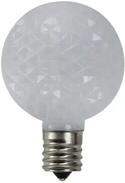 Northlight Seasonal 25 White Faceted LED G50 Replacement Christmas Bulbs